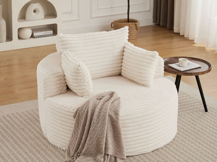 Modern Single Sofa With Backrest Pillow For Living Room