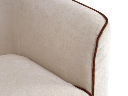 360° Swivel Accent Chair With Flared Arms