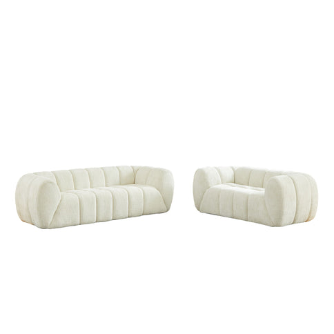 Quilted Cloud Sofa, Three-Seater - Beige