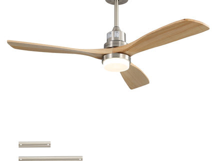 Indoor Ceiling Fan With Dimmable LED Light, 6 Speed Remote ControlLED DC Motor, Reversible Blades