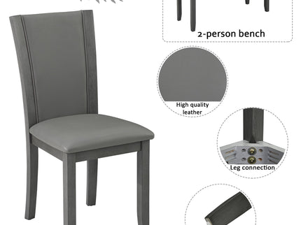 Dining Table Set With Upholstered Chairs, Rectangular Dining Table Set