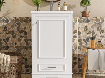 20" Bathroom Vanity With Sink, 1 Drawer, Freestanding Single Set