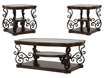 Arrize - Coffee And End Table Set With Scroll Legs