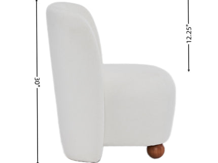 Modern Low Back Accent Upholstered Armless Living Room Chairs, Round Feet