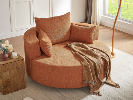360° Swivel Accent Barrel Chair With 3 Removable Pillows For Living Room