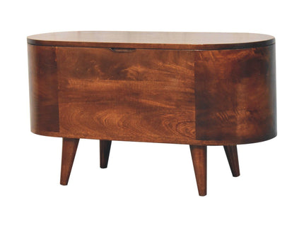 Rounded Lid Up Blanket Box