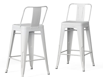 Rayne - Curved Back Metal Stool (Set of 2)