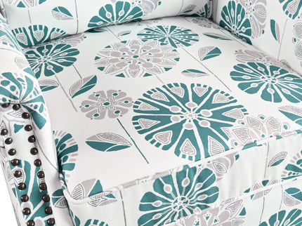 Push Back Recliner Chair Upholstered Recliner Armchair With Classic Wing Back And Solid Gourd-Shaped Legs