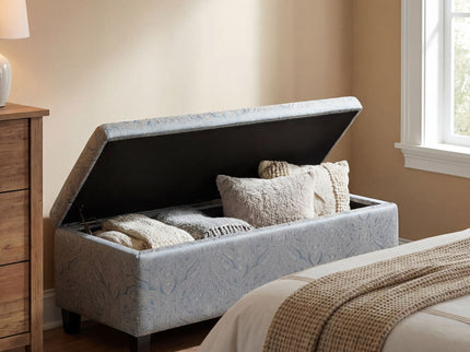 Indoor Storage Ottoman Bench With Hidden Storage - Pattern