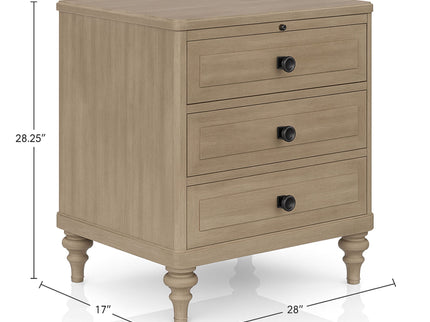 3 Drawer Nightstand - Sand