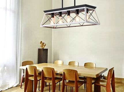 Chandelier Pendant Light For Dining Room Kitchen, 5 Light Fixture With Adjustable Height