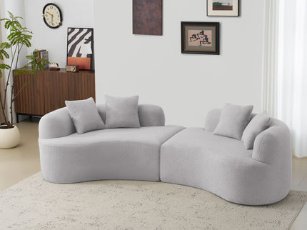 Curved 4 Seater Full Compression Sponge Sofa