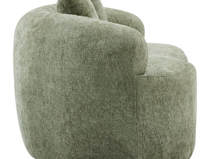 Curved Loveseat Sofa With Round Armrest