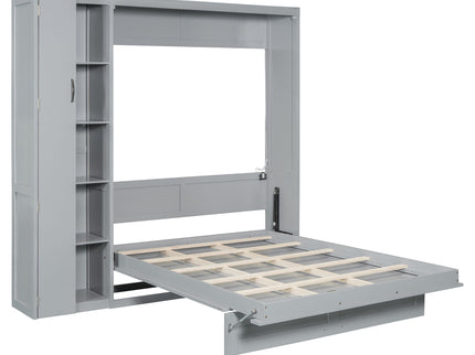 Murphy Wall Bed With Shelves, Wardrobe And LED Lights