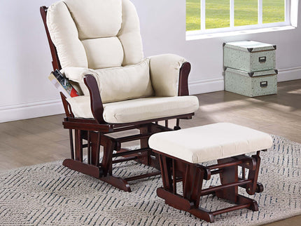 Upholstered Glider Chair With Ottoman