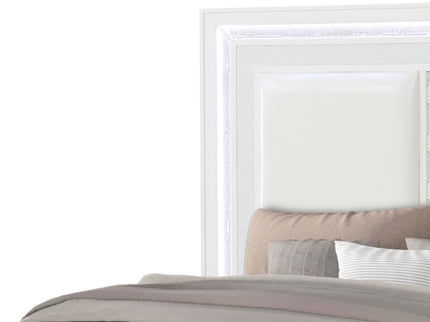 Abigale - Bed & LED Lighting And 2 Drawer Storage Footboard