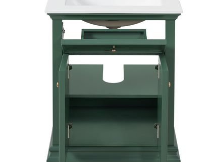 Modern Bathroom Vanity With Tip-Out Drawer And Soft-Close Hinges