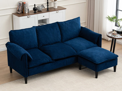 Convertible Combination Sofa With Footstools With Storage
