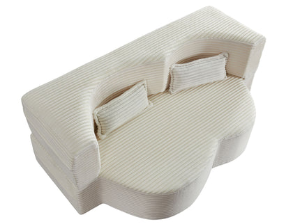 Floor Convertible Sleeper Sofa Bed With 2 Pillows