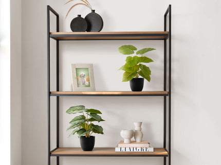 13" Tall, Artificial Plant, Epipremnum, Indoor, Faux, Fake, Table, Greenery, Potted, Decorative (Set of 2) - Green / Black