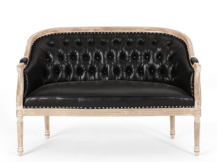 French Country Chesterfield Style Tufted Loveseat