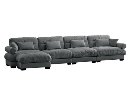 Super Comfort Oversized Modular Sectional Sofa With Movable Ottoman