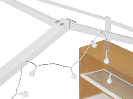 Bed House Frame With Shelves And Lights