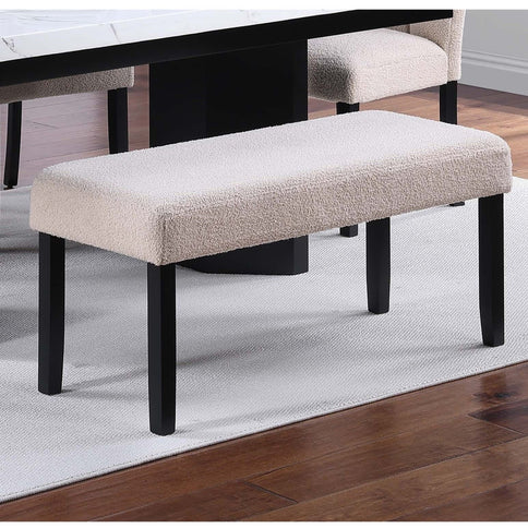 2 Tone Dining Table Set With Upholstered Side Chairs