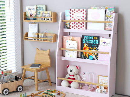 3 Tier Book Shelf, Compact Storage For Bedrooms