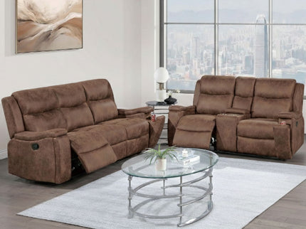 Modern Manual Motion Living Room Set & Hidden Cup Holders