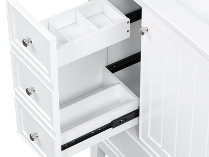 Modern Bathroom Vanity With Sink, 1 Cabinet & 3 Drawers