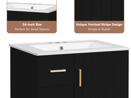 Bathroom Vanity With Under Mount Sink, 2 Drawers And Soft Closing Door