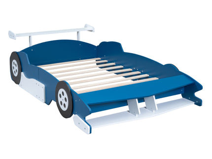 Race Car-Shaped Platform Bed With Wheels