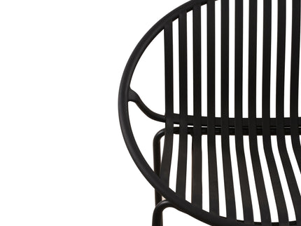 Stackable Outdoor Chairs With Breathable Plastic Backrest (Set of 2)