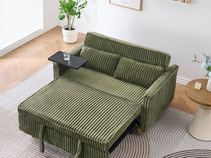 Pull Out Sofa With Movable Tabletop And USB Ports