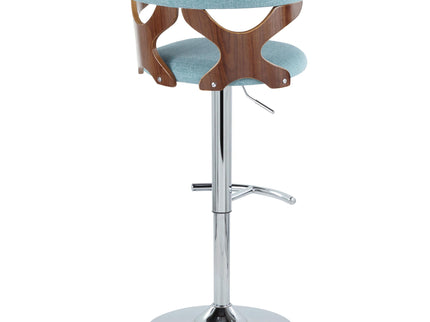 Gardenia - Mid Century Modern Adjustable Barstool With Swivel With Rounded T Footrest (Set of 2)