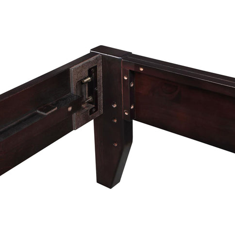 Queen Platform Bed With Tapered Legs - Brown