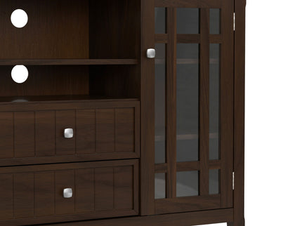 Bedford - Tall TV Media Stand - Dark Tobacco Brown