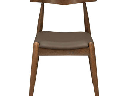 5 Piece Dining Set With 1 Table And 4 Upholstered Chairs - Brown / Walnut