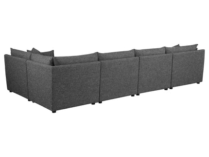 Tomasina - Modular Sectional Sofa With Corner, Armless Chairs And Armchairs - Black