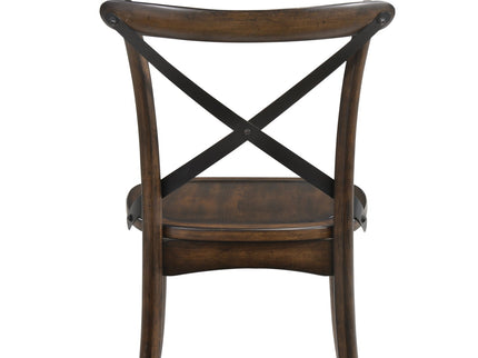 Kaelyn - Metal Side Chair (Set of 2) - Dark Oak
