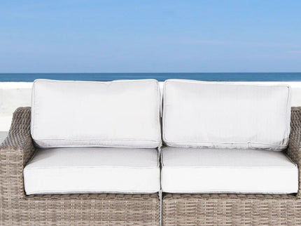 Chic Wide Outdoor Loveseat With Cushions