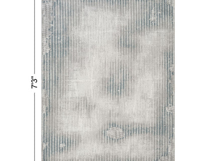 Geometrix - 5'3" X 7'3" Area Rug, Geometric 3D Effect - Ivory / Gray