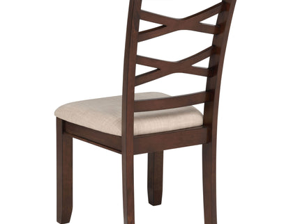 Verety - 5 Piece Round Dining Set With Chairs - Dark Brown