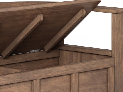 Adams - Entryway Storage Bench - Rustic Natural Aged Brown
