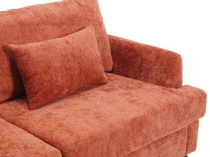 Mid Century Modern Fabric Loveseat Sofa, 2 Seat Upholstered Couch