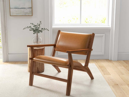Hendrix - Antique Arm Chair - Brown / Rustic / Tan
