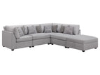 Dark Gray / 2 Pc. 3 Seater Sectional Sofa, Ottoman