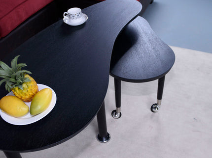 Rotatable Cocktail Table With Solid Legs, 360 Degree Rotating