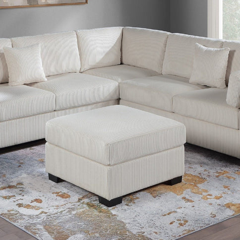 Contemporary L - Sectional Sofa Set With Ottoman And Pillows